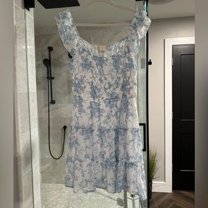 Altar’d State mini dress Blue and White floral